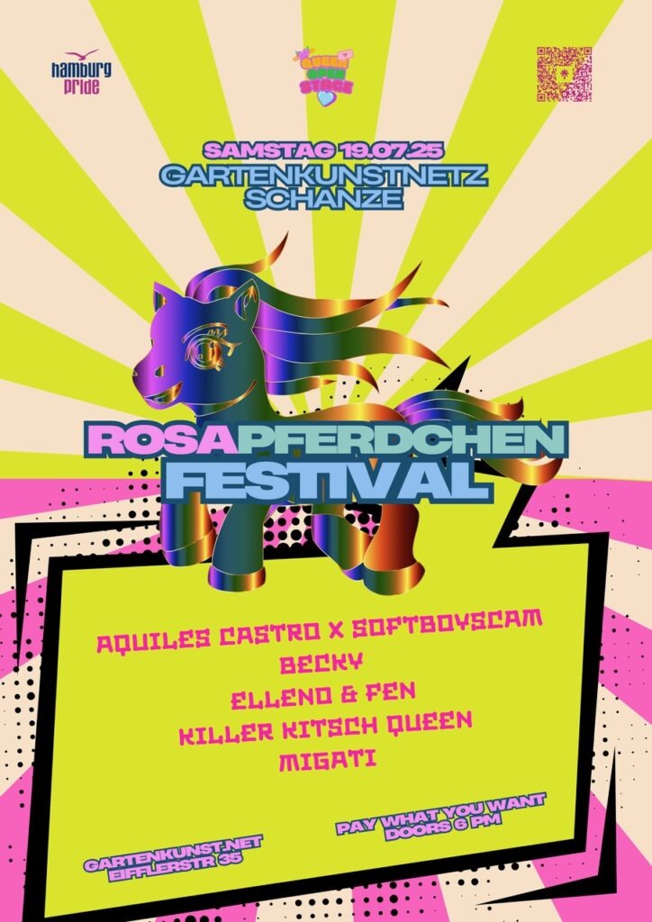 ROSA PFERDCHEN FESTIVAL POSTER